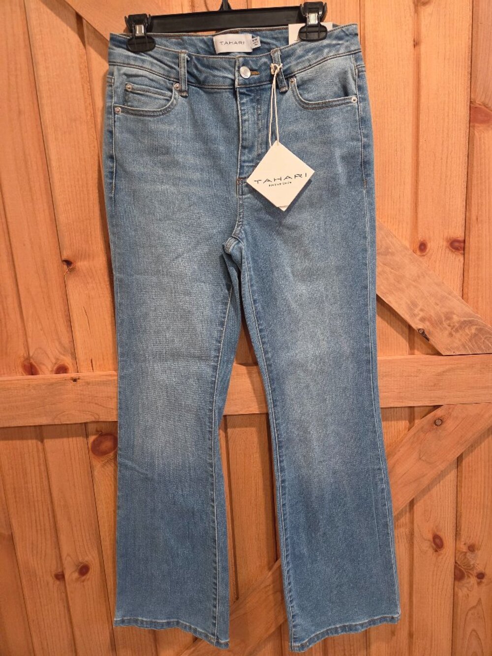 Tahari Belleville Premium Denim Midrise Boot Cut Jeans